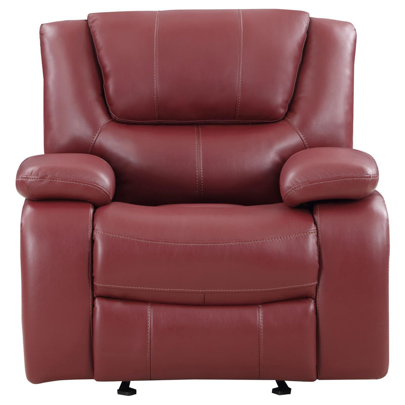  Coaster Furniture Camila 610243 Upholstered Glider Recliner Chair - Red IMAGE 4