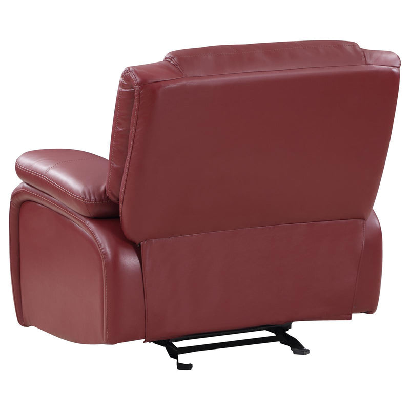  Coaster Furniture Camila 610243 Upholstered Glider Recliner Chair - Red IMAGE 5