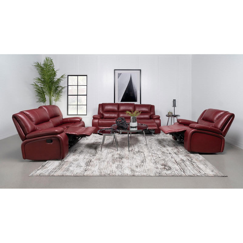  Coaster Furniture Camila 610243 Upholstered Glider Recliner Chair - Red IMAGE 7