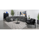  Coaster Furniture Sasha 551681-SETA 5 pc Upholstered Modular Sectional Sofa - Barely Black IMAGE 2