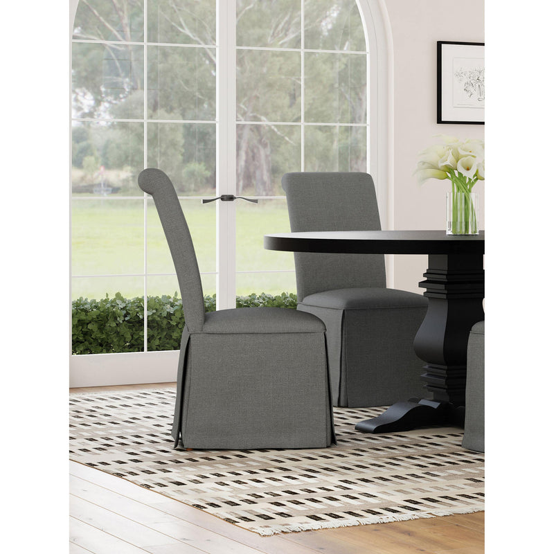 Coaster Furniture Shawna 100749 Upholstered Skirted Side Chair - Light Grey (Set of 2) IMAGE 10
