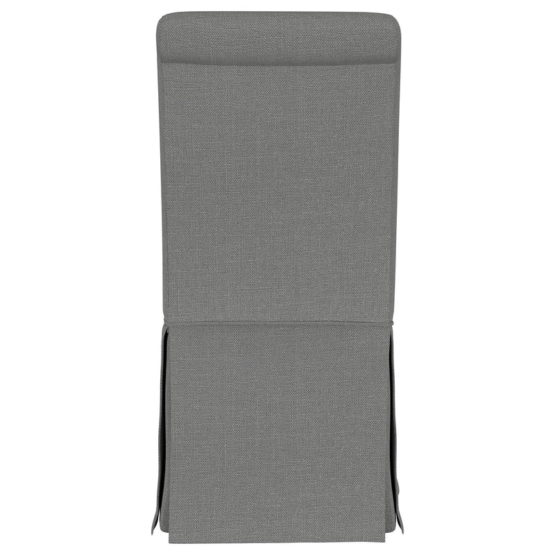 Coaster Furniture Shawna 100749 Upholstered Skirted Side Chair - Light Grey (Set of 2) IMAGE 6