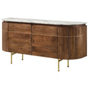  Coaster Furniture Ortega 105145 4-door Marble Top Sideboard Buffet Cabinet - Natural IMAGE 6