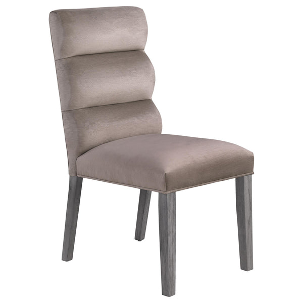 Coaster Furniture Carla 106684 Velvet Upholstered Dining Side Chair - Ash IMAGE 1