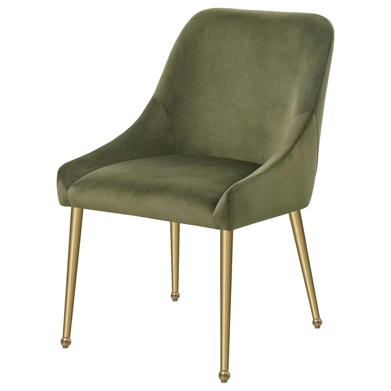  Coaster Furniture Mayette 107572 Upholstered Dining Side Chair - Olive IMAGE 4