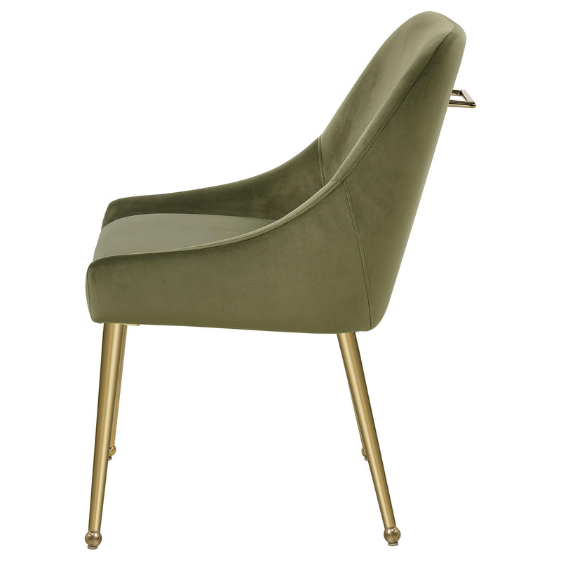  Coaster Furniture Mayette 107572 Upholstered Dining Side Chair - Olive IMAGE 5