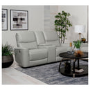  Coaster Furniture Greenfield 610262P Upholstered Power Reclining Loveseat - Dove Grey IMAGE 2