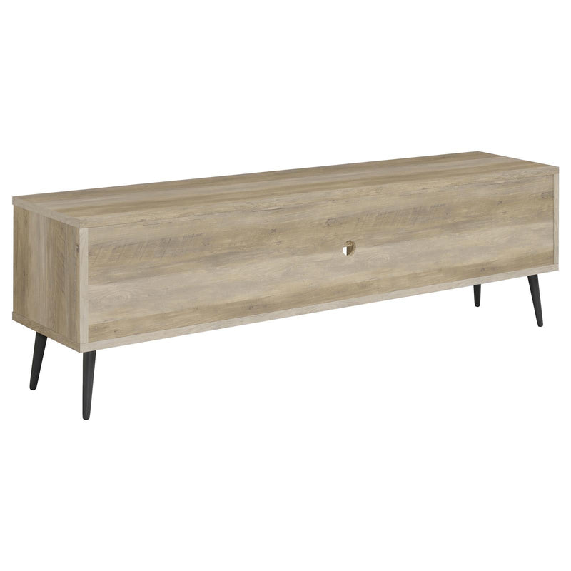 Coaster Furniture Allie 701076 2-Door Engineered Wood TV Stand with Storage Shelf - Antique Pine/Grey IMAGE 7