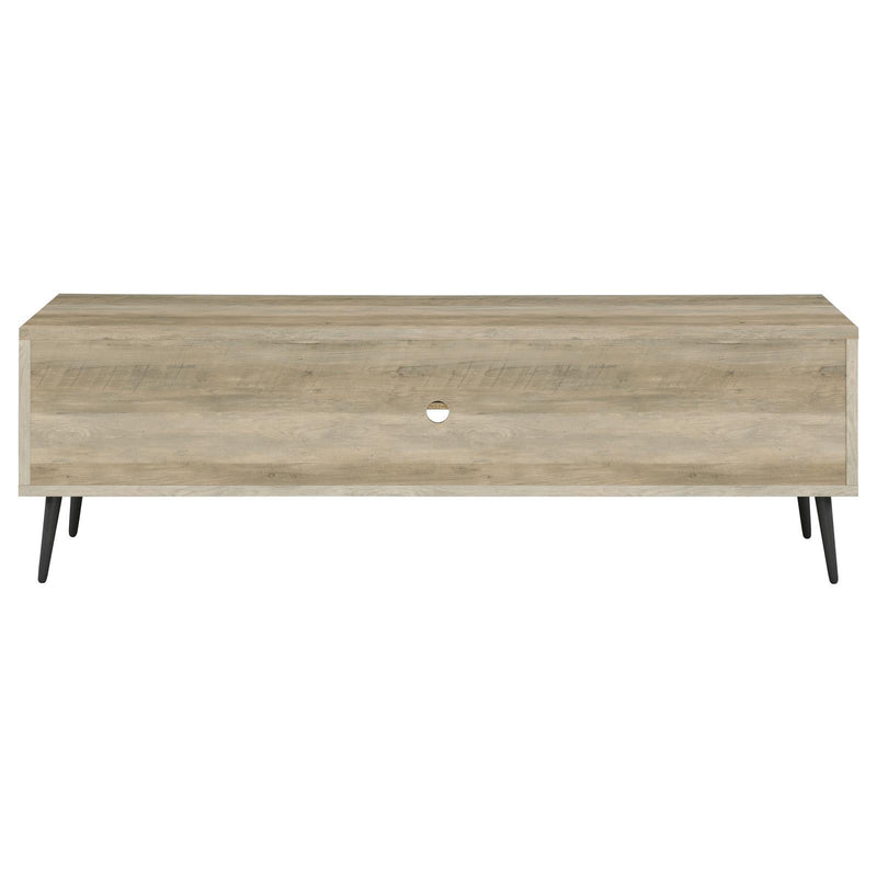 Coaster Furniture Allie 701076 2-Door Engineered Wood TV Stand with Storage Shelf - Antique Pine/Grey IMAGE 8