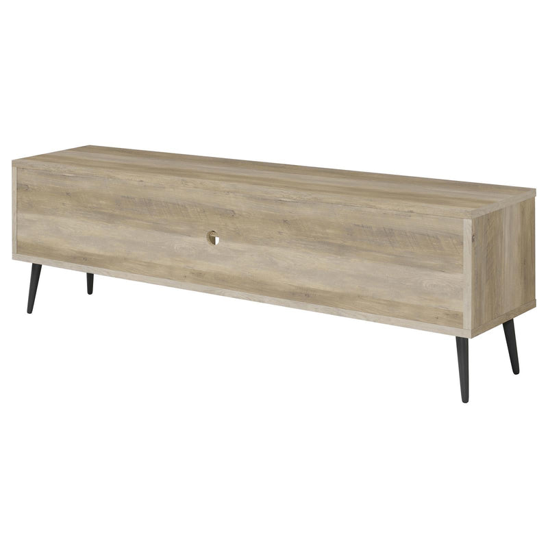 Coaster Furniture Allie 701076 2-Door Engineered Wood TV Stand with Storage Shelf - Antique Pine/Grey IMAGE 9