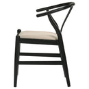  Coaster Furniture Crestmont 108482 Wood Wishbone Dining Side Chair - Black IMAGE 5