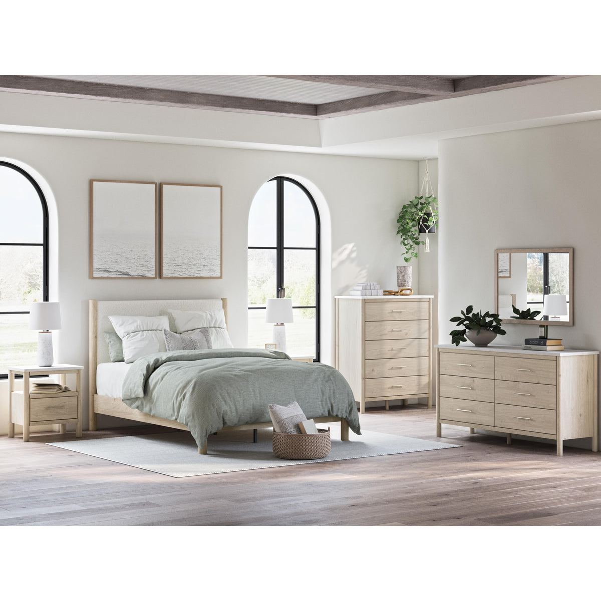 Signature Design by Ashley Cadmori B2615B4 Queen Upholstered Panel Bed Signature Design by Ashley Cadmori B2615B4 Queen Upholstered Panel Bed