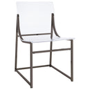  Coaster Furniture Adino 121142 Acrylic Dining Side Chair - Black Nickel IMAGE 1