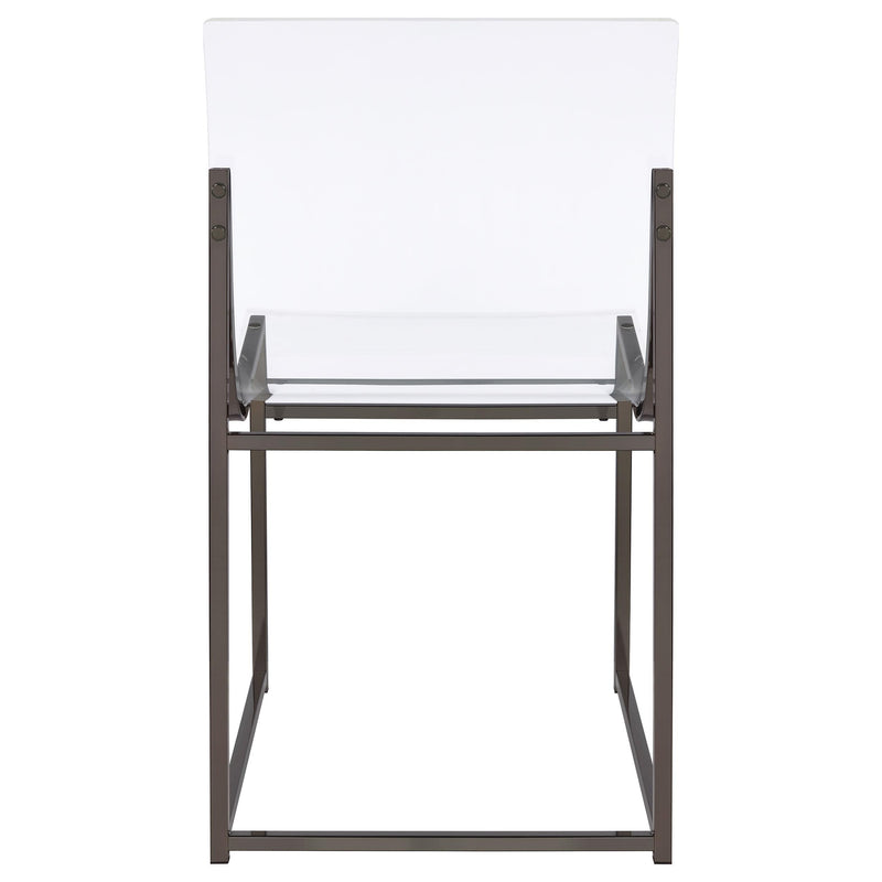  Coaster Furniture Adino 121142 Acrylic Dining Side Chair - Black Nickel IMAGE 7