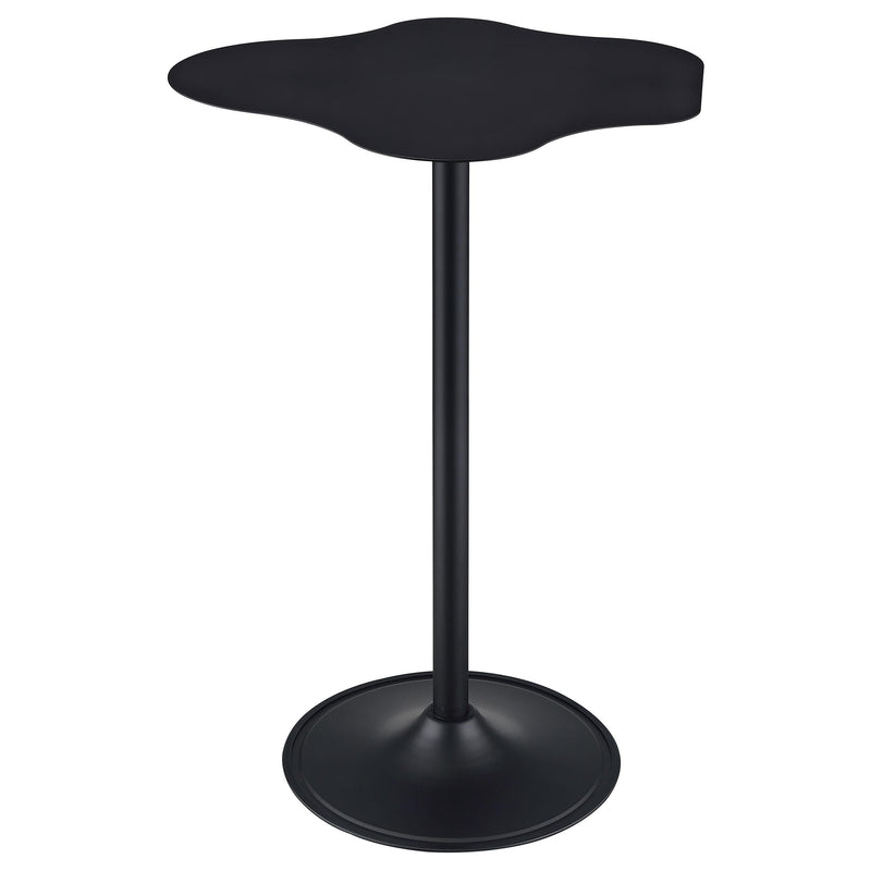  Coaster Furniture Keanu 182230 Curved 29-inch Cloud-Shaped Bistro Bar Table - Black IMAGE 1