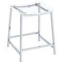  Coaster Furniture Jovani 182358 Acrylic Backless Counter Stool - Chrome IMAGE 1