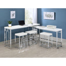  Coaster Furniture Jackson 182715 5-piece Multipurpose Counter Height Table Set - White IMAGE 16