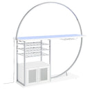  Coaster Furniture Risley 182798 2-door Circular LED Home Bar Cabinet - White High Gloss IMAGE 11