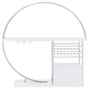  Coaster Furniture Risley 182798 2-door Circular LED Home Bar Cabinet - White High Gloss IMAGE 16