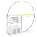  Coaster Furniture Risley 182798 2-door Circular LED Home Bar Cabinet - White High Gloss IMAGE 6