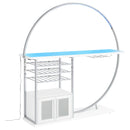  Coaster Furniture Risley 182798 2-door Circular LED Home Bar Cabinet - White High Gloss IMAGE 8