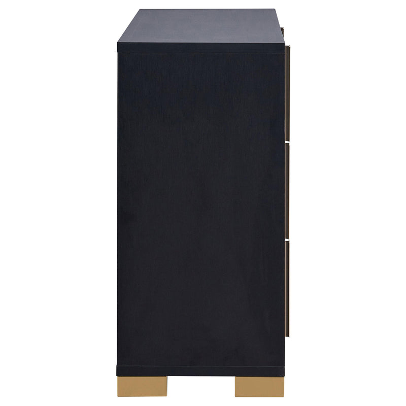  Coaster Furniture Marceline 222833 6-Drawer Dresser - Black IMAGE 9