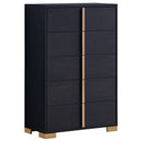  Coaster Furniture Marceline 222835 5-Drawer Bedroom Chest - Black IMAGE 1