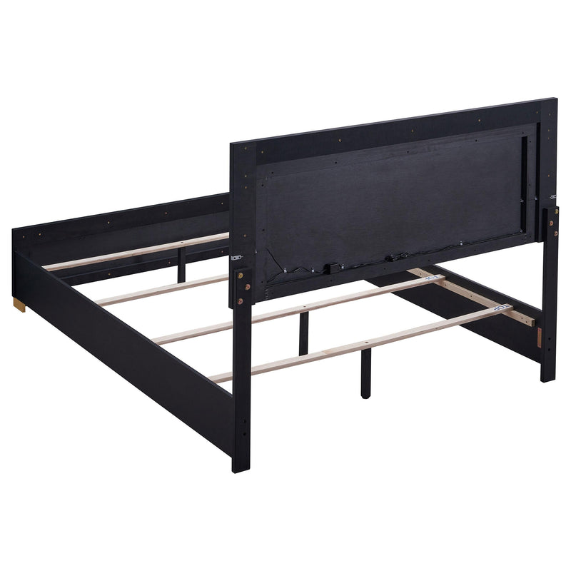  Coaster Furniture Marceline 222831Q Wood Queen LED Panel Bed - Black IMAGE 3