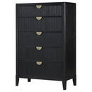  Coaster Furniture Brookmead 224715 5-Drawer Bedroom Chest - Black IMAGE 4