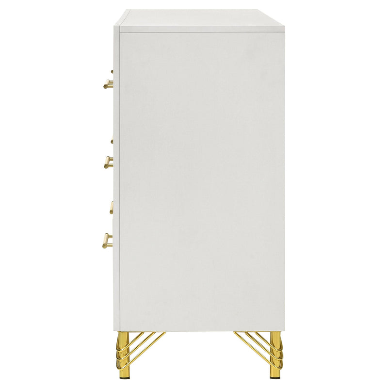 Coaster Furniture Lucia 224733 6-Drawer Dresser Cabinet - White IMAGE 5