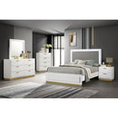  Coaster Furniture Caraway 224771Q Wood Queen LED Panel Bed - White IMAGE 5