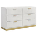 Coaster Furniture Caraway 224773 6-Drawer Dresser - White IMAGE 1