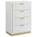  Coaster Furniture Caraway 224775 4-Drawer Bedroom Chest - White IMAGE 1
