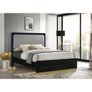  Coaster Furniture Caraway 224781Q Wood Queen LED Panel Bed - Black IMAGE 2