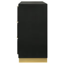  Coaster Furniture Caraway 224783 6-Drawer Dresser - Black IMAGE 5