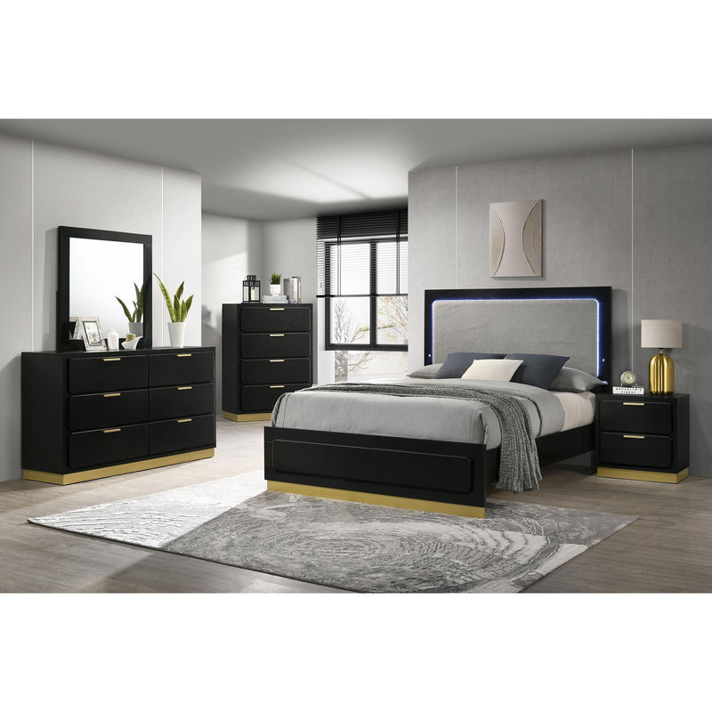  Coaster Furniture Caraway 224784 Dresser Mirror - Black IMAGE 4