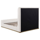  Coaster Furniture Nala 302046KE Upholstered Eastern King Sleigh Bed - Cream IMAGE 4