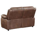  Coaster Furniture Ellington 508282 Upholstered Padded Arm Loveseat - Dark Brown IMAGE 6