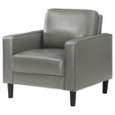  Coaster Furniture Ruth 508367 Upholstered Track Arm Accent Chair - Grey IMAGE 4