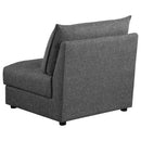  Coaster Furniture Sasha 551681-SETB 3 pc Upholstered Sofa - Barely Black IMAGE 11