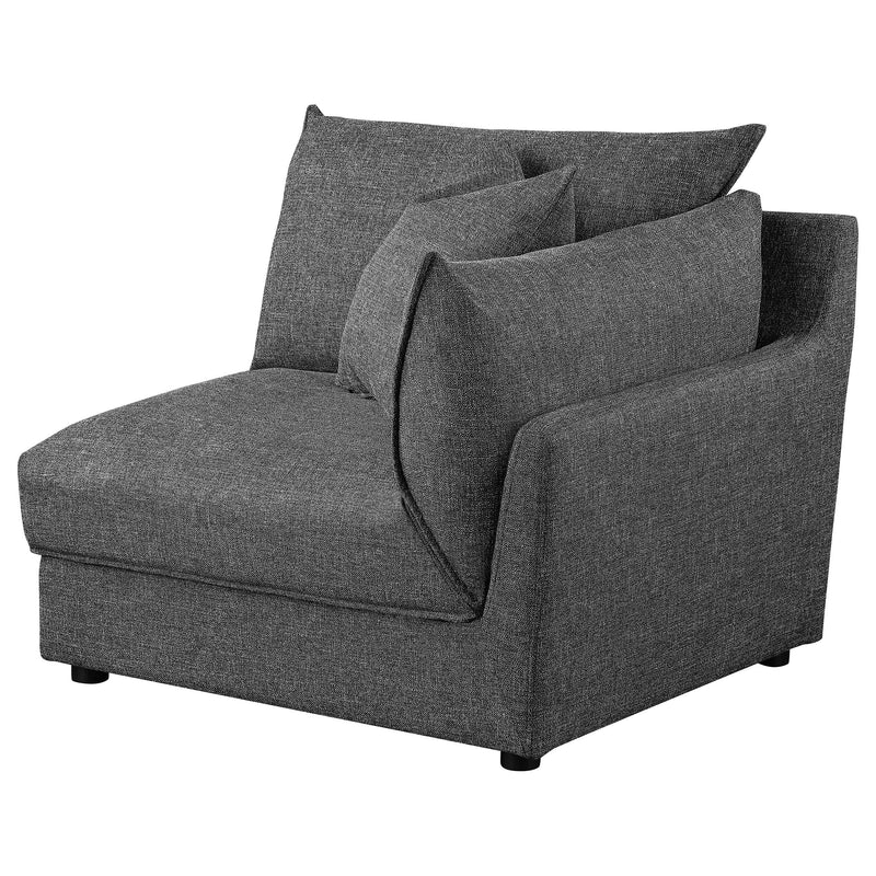  Coaster Furniture Sasha 551681-SETB 3 pc Upholstered Sofa - Barely Black IMAGE 12