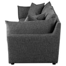  Coaster Furniture Sasha 551681-SETB 3 pc Upholstered Sofa - Barely Black IMAGE 4