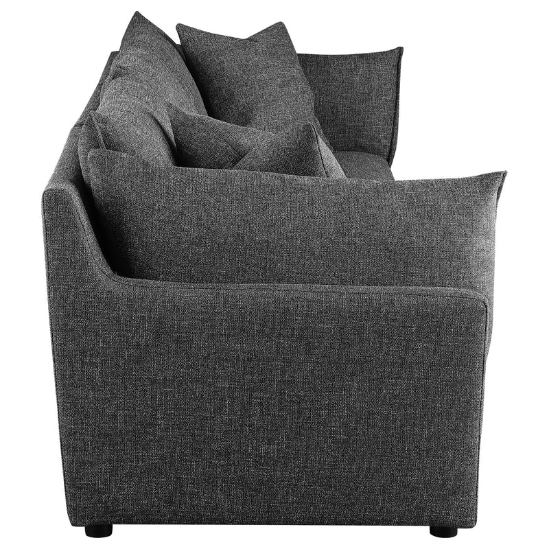  Coaster Furniture Sasha 551681-SETB 3 pc Upholstered Sofa - Barely Black IMAGE 7