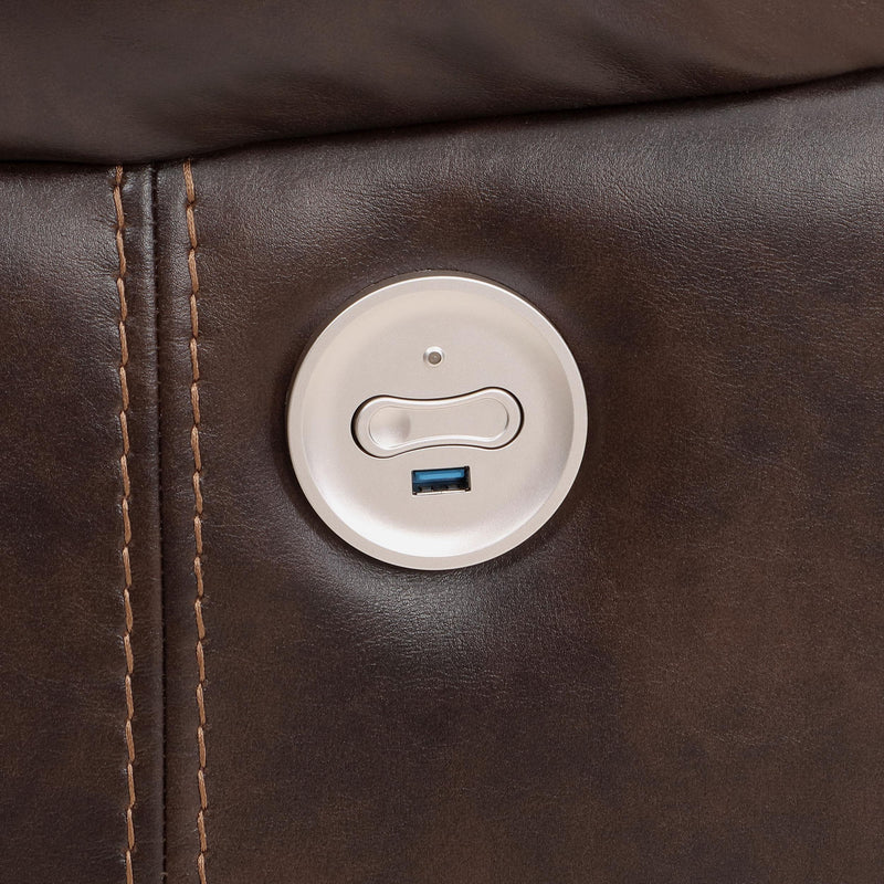  Coaster Furniture Sycamore 610190P Upholstered Power Reclining Sectional Sofa - Brown IMAGE 9