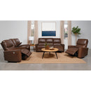  Coaster Furniture Greenfield 610265P Upholstered Power Reclining Loveseat - Saddle Brown IMAGE 9