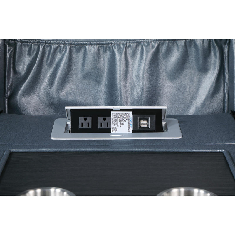 Coaster Furniture Sloane 610271 Upholstered Padded Arm Reclining Sofa - Blue IMAGE 11