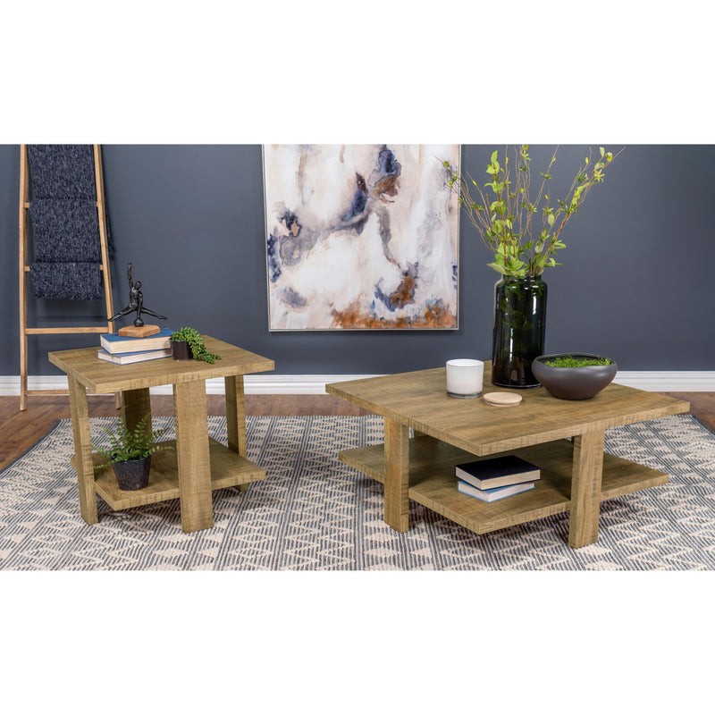 Coaster Furniture Dawn 707717 Square Engineered Wood End Table with Shelf - Mango IMAGE 5