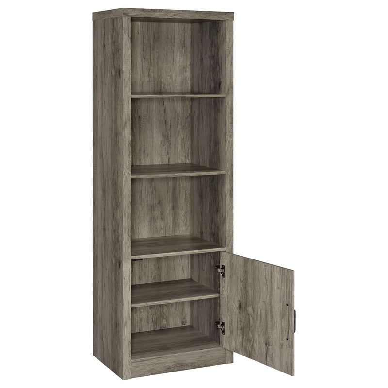  Coaster Furniture Burke 707726 3-shelf Engineered Wood Media Tower - Grey Driftwood IMAGE 3
