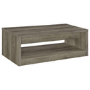  Coaster Furniture Felix 707728 2-Drawer Engineered Wood Coffee Table - Grey Driftwood IMAGE 6