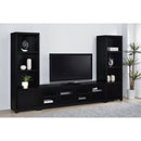  Coaster Furniture Jupiter 707756 3-shelf Engineered Wood Media Tower - Black IMAGE 9